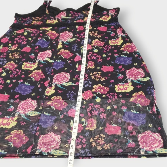 Torid Betsey Johnson Midi Mesh Overlay Lace Inset Dress Black Multi Plus Size 4 - Picture 14 of 14